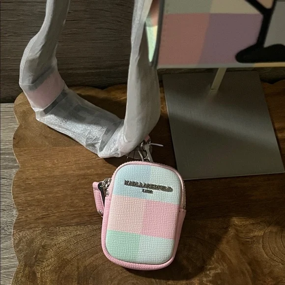 Karl Lagerfeld Pastel Checkered Tote Bag - Picture 4 of 12